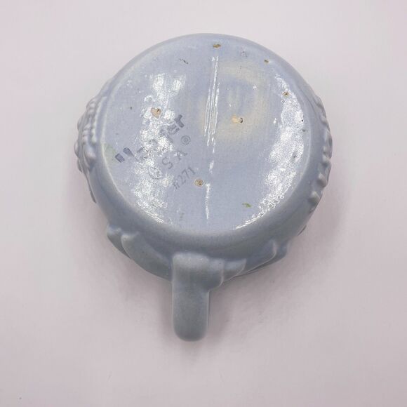 Vintage Haeger Pottery Owl Mug Planter Blue "Good Night and Sleep Tight" Ceramic - Picture 6 of 10